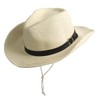 IZUMIYA Men's Straw Hat, Cowboy Hat, Straw Hat, Wide Brim,
