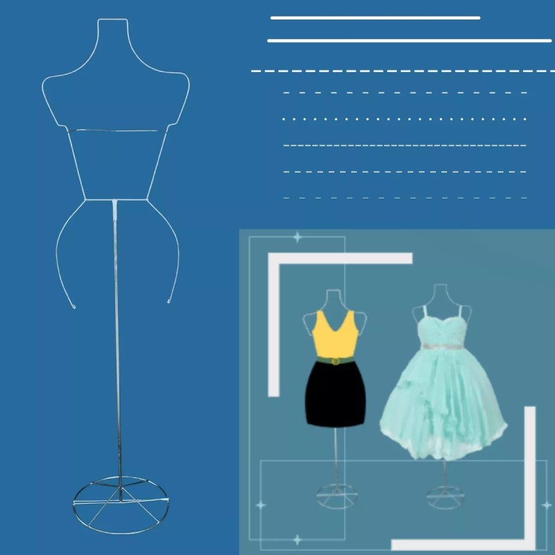 Decora Exhibidor Alambre Silueta Con Base Mujer Plateado