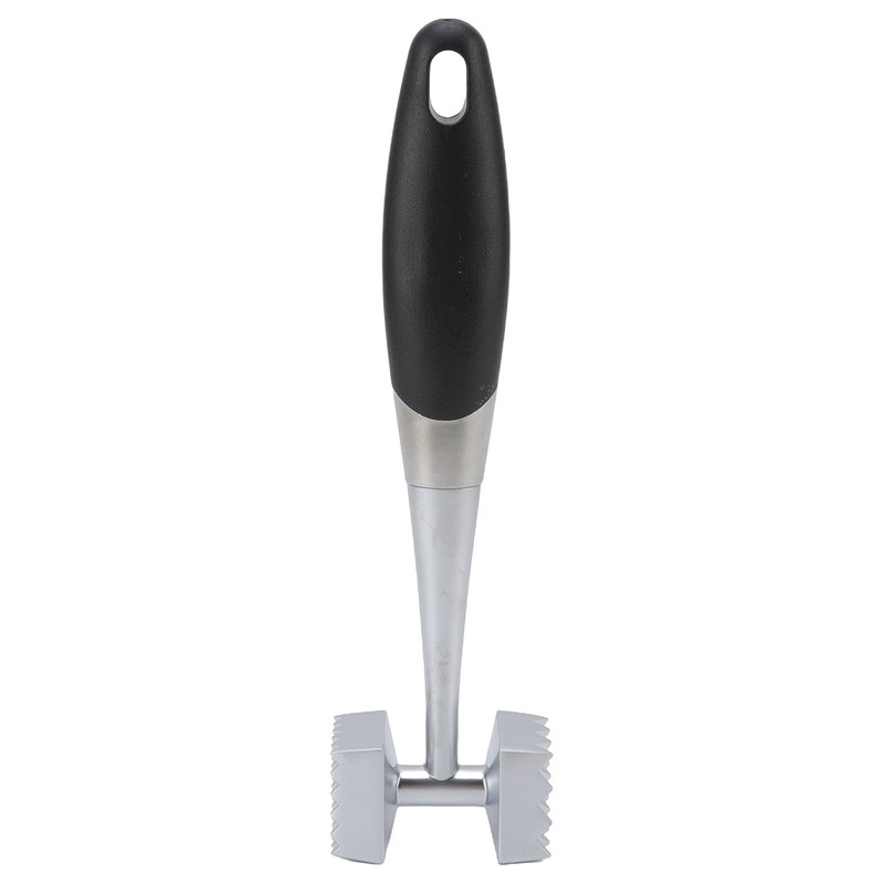 Meat Tenderizer Dual Sided Zinc Alloy Ergonomic Rubber Handle Balanced