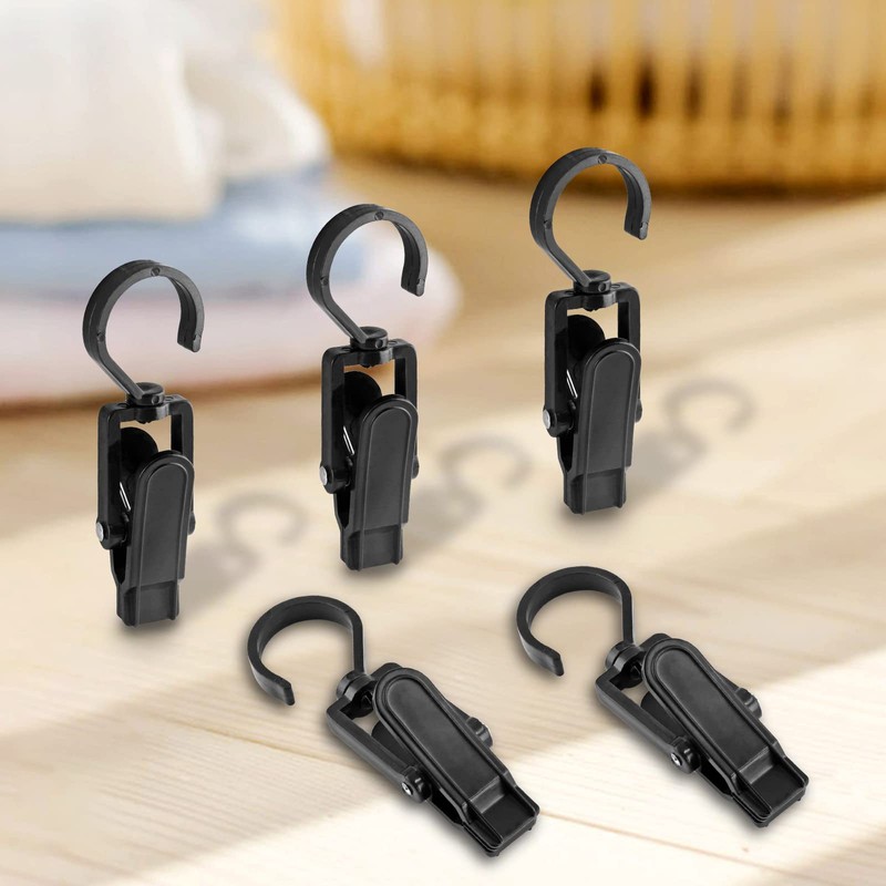 Jiozermi 10 PCS Laundry Hooks Clip, Plastic Clothes Pins, Super