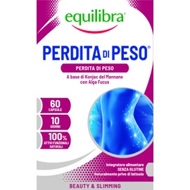 Equilibra Integratori Alimentari, Integratore a Base di Fibra di Konjac e Alga Fucus, per Normale Metabolismo e Normale Funzione Tiroidea, Senza Glutine, 60 Capsule