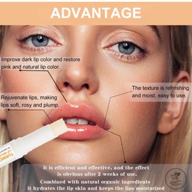 Turmeric Lip Balm Stick, Turmeric Hydrating Lip Balm, Lip Lightening For Dark Lips, Lip Pigmentation Treatment, Lip Repair Balm, Long Lasting Moisturizing Lip Care Cream for Dry Lips & Cracked Lips