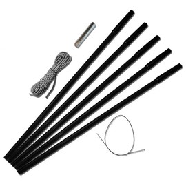 Universal 9.5mm Durable Tough Fibreglass 5 Tent Pole Pack Camping Repair