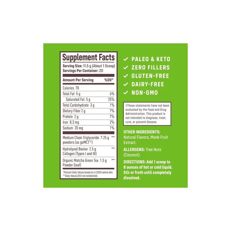 Nativepath Collagen Peptides Polvo Matcha Latte 230 G