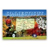 CONNECTICUT MAP postcard set of 20 identical postcards. CT state
