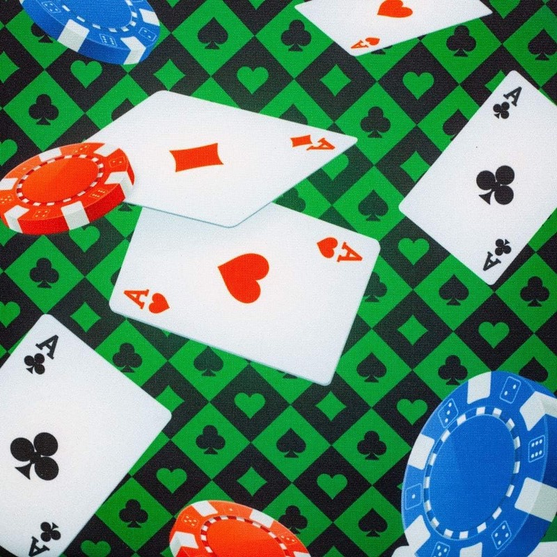 Classic Playing Card Pattern Double Cushion for Relief During Bingo