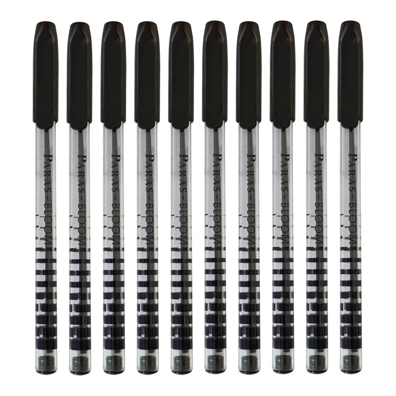Ballpoint Pens, PBLOM Stick Biro Pens, 0.7mm Fine Tip, BLACK,