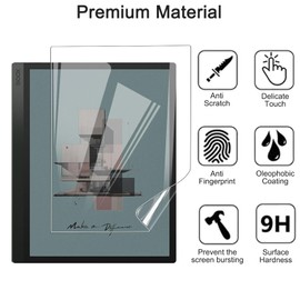 carinacoco 2 Pack Screen Protector for BOOX Tablet Tab Ultra C Pro 10.3 inch, Ultra Thin Soft Toughness HD Clear Premium Shatterproof Anti-Scratch No Bubbles Touch Sensitive PET Film