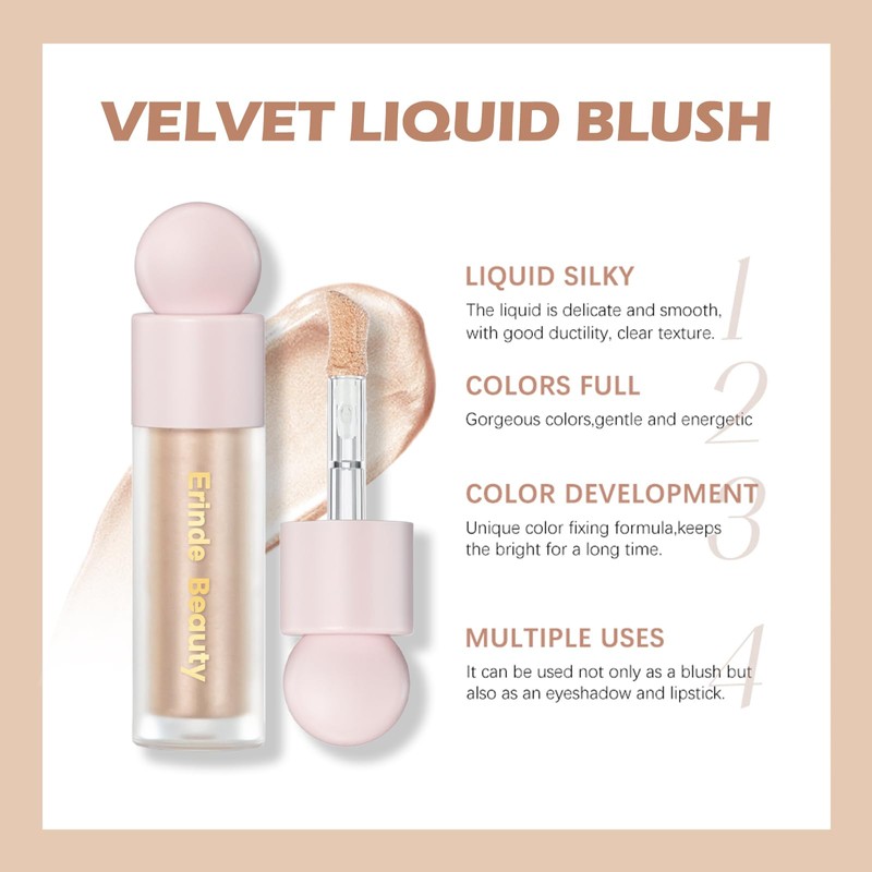 Erinde Liquid Highlighter - Face Highlighter Bronzer Makeup Stick, Natural