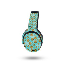 MightySkins Carbon Fiber Skin Compatible with Skullcandy Crusher ANC 2 - Burger Heaven | Protective, Durable Textured Carbon Fiber Finish | Easy to Apply
