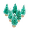 WOONEKY Realistic Mini Christmas Tree 12 Pcs Set Blue Green