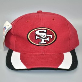 Twins Enterprise San Francisco 49ers Vintage Twins Enterprise Striped Brim Snapback Cap Hat - NWT