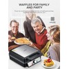 FOHERE 4-Slice Belgian Waffle Maker 1200W, Nonstick Plates, Browning Control,