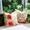 Outdoor Cushion Cover 40 x 40 cm Waterproof Linen Spring