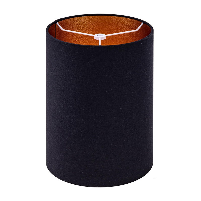 Wellmet BlackGold 8"x 8"x11" Lampshade, No Assembly Required, Classic Modern