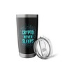 Crypto Never Sleeps Cryptocurrency Blockchain Trader BTC Stainless Steel Insulated