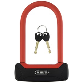 ABUS Bicycle Key Lock Road Bike Key U-Shaped Lock 5.9 inches (15 cm) Red x Black [Granite Plus 640]