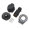 7 Pin Trailer Plug Socket with Gasket Bracket Kit Wiring