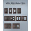 ZILLSEA 6-Pack Duplex Wall Plates, Aged Bronze Outlet Covers, Metal