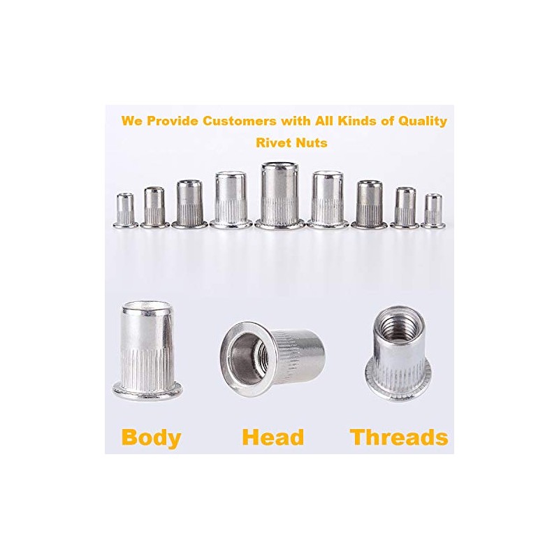 20PCs 3/8''-16 Stainless Steel Rivet Nuts Nutsert Threaded Rivet Insert