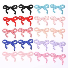 20PCS Bow Embroidered Iron on Patches, Cute Patches Sew on Repair Embroidered Applique Patches for Hats, Jacket, Chothes, Backpacks-DIY Crafts Gift for Girl