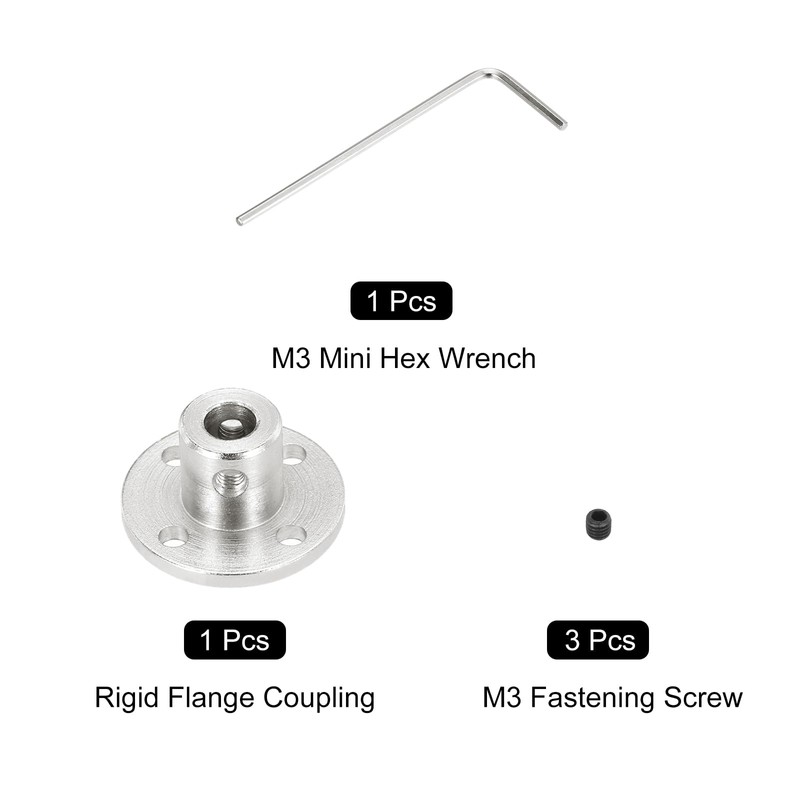 sourcing map 1 Pcs 5mm Flange Coupling Connector Rigid Guide