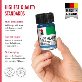 Marabu Easy Marble Paint - Steel Blue - Forge Your Artistic Path with the Strength, Grace, and Cool Elegance of Sleek Steel - 15ml