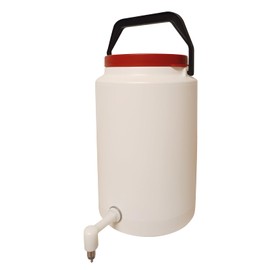 Small Animal Drinker 3L for Rabbits & Guinea Pigs - BPA-Free - with Drinking Nipple & Carry Handle - Includes Screw Hooks - Plastic Water Drinker Made in Germany - White/Red/Black