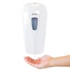 Automatic Touchless Gel Hand Sanitizer Dispenser on Wooden Mallet Oak