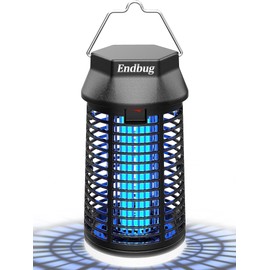Endbug Bug Zapper with LED Light, Waterproof Bug Zapper Outdoor Indoor, Mosquito Zapper Outdoor Electric Fly Zapper, Mosquito Killer Fly Trap for Outside Patio Garden Backyard Home, Plug in