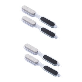 Minkissy 2sets Foot in 1 Set with Exfoliation Tool Nail File Foot Rasp Nail Brush for Healthy 2pcs*2