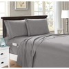 Elegant Comfort 4-Piece Solid Smart Sheet Set-Deep Pocket Fitted Sheet