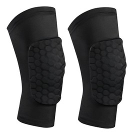 SUJAYU 2 Pack Knee Compression Sleeves Men Women, EVA Honeycomb Light Compression Leg Sleeves, Wrestling Knee Sleeve Volleyball Knee Sleeve Basketball knee Sleeve (Black, Small)