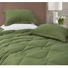 Chezmoi Collection Logan Olive Green Comforter Set King Size 3-Piece