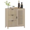 FATORRI Fluted Sideboard Buffet Cabinet with Storage, Small Coffee Bar