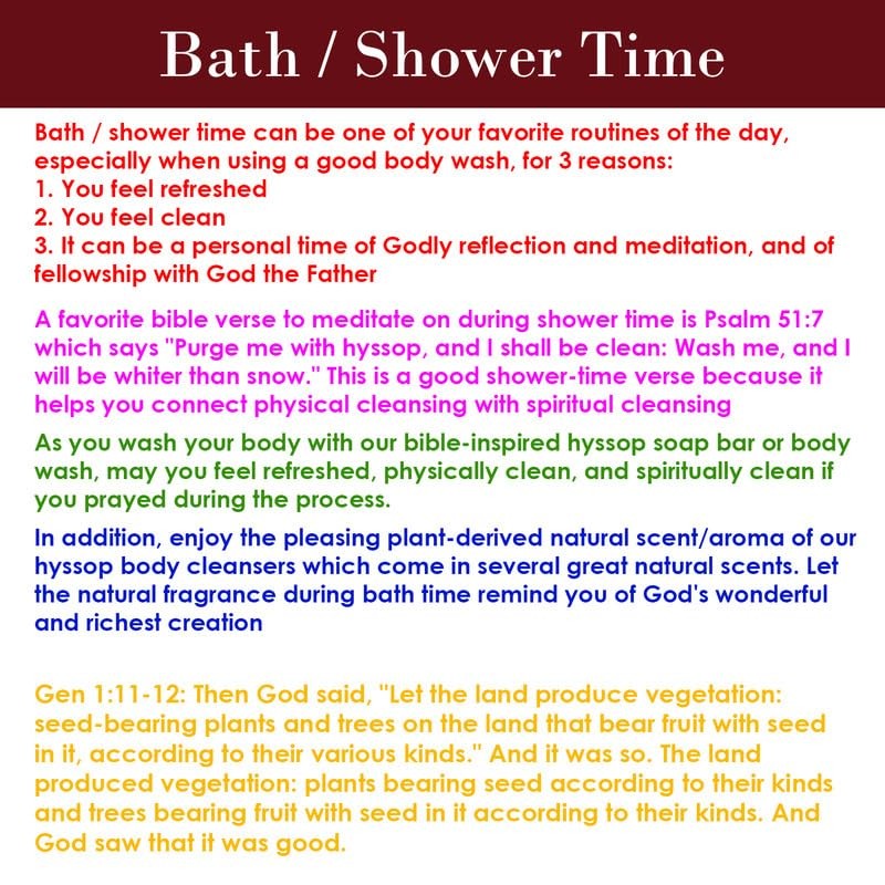 BIBLE N Beautyoils Cleanse Me With Hyssop Natural Soap Bar,