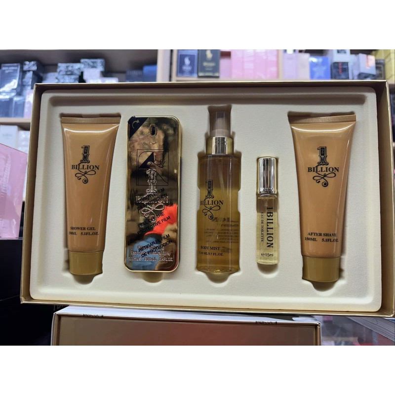 Cologne 1 BILLION Gift Set With 5 Pieces Cologne Men