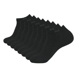 BOSS Men's Ankle Socks Plain CC Pack of 4, Charcoal012