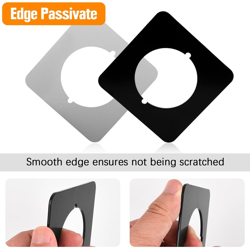 Door Knob Backing Plate Square, 2Pcs Door Knob/Deadbolt Reinforcement Plate