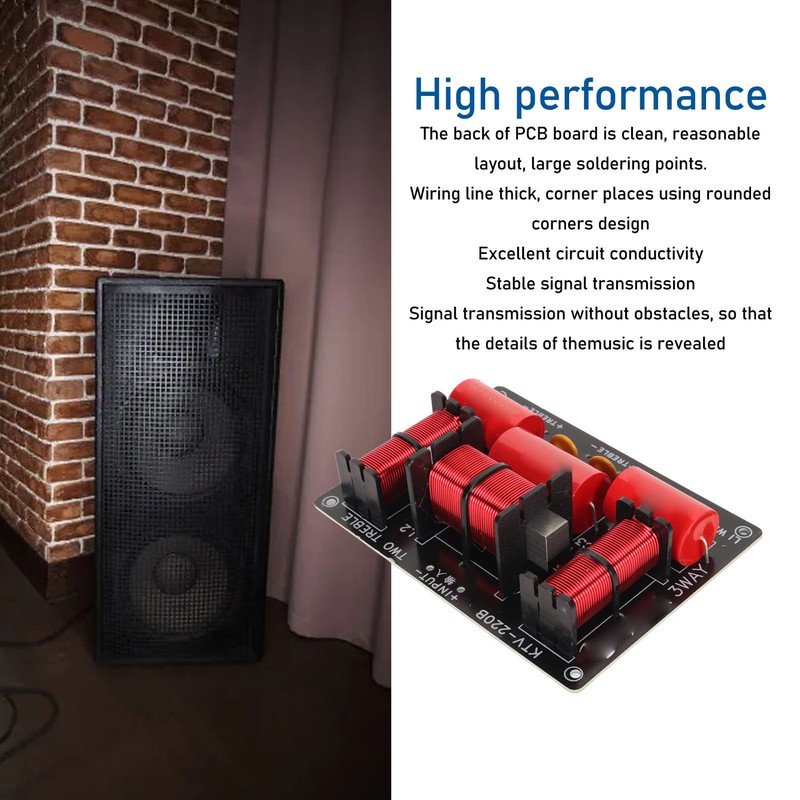 3 Way Crossover Filter Professional PCB Treble Bass Sound Frequency