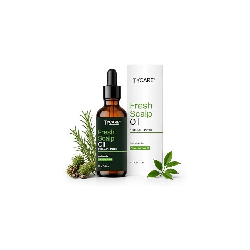 Fresh Scalp Oil – Aceite Capilar Pre-Lavado con Romero, Ricino,