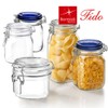 Bormioli Fido glass sealed container, genuine Italian, 07. Fido Blue Top 2000ml / 보르미올리 피도 유리밀폐용기 이태리 정품, 07.피도 블루탑 2000ml