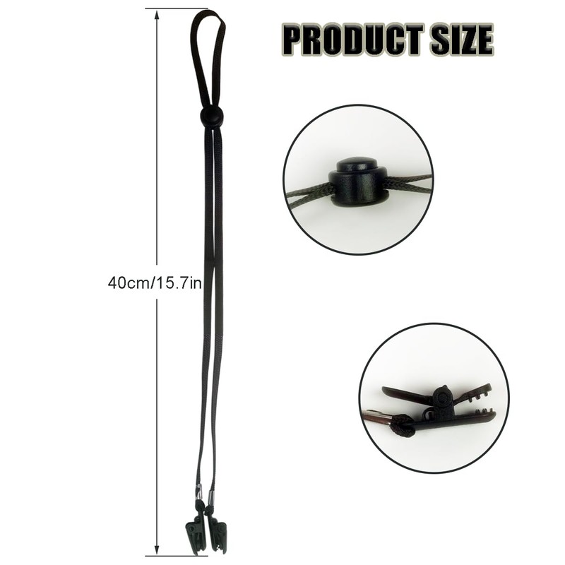 GAQWOK Hat Strap 2PCS, Adjustable with Clips, Very Suitable for