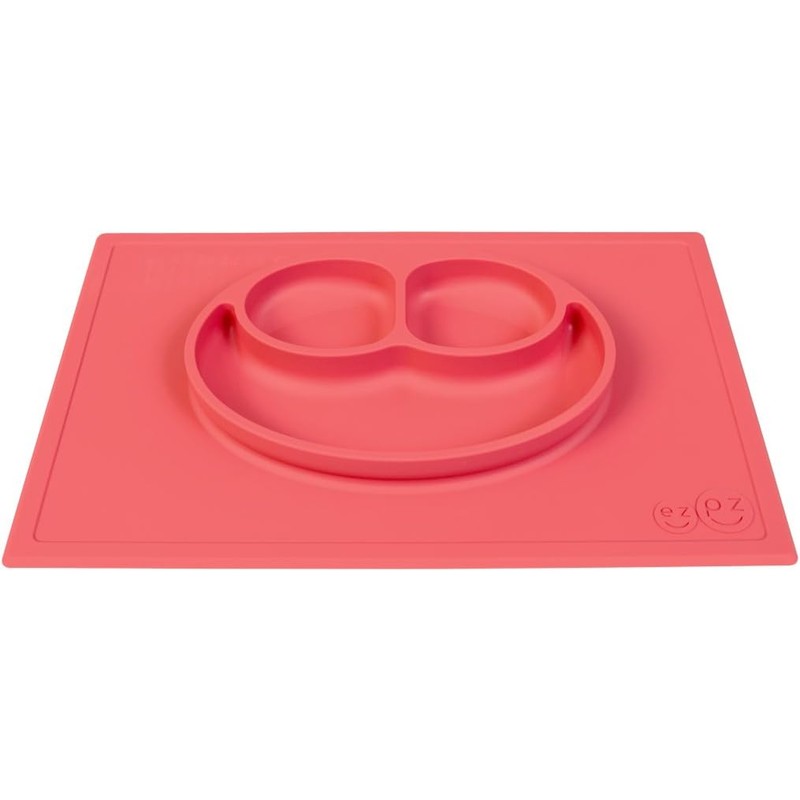 ez pz Plato Autoadherible Silicon para Bebé Happy Mat. Mantel