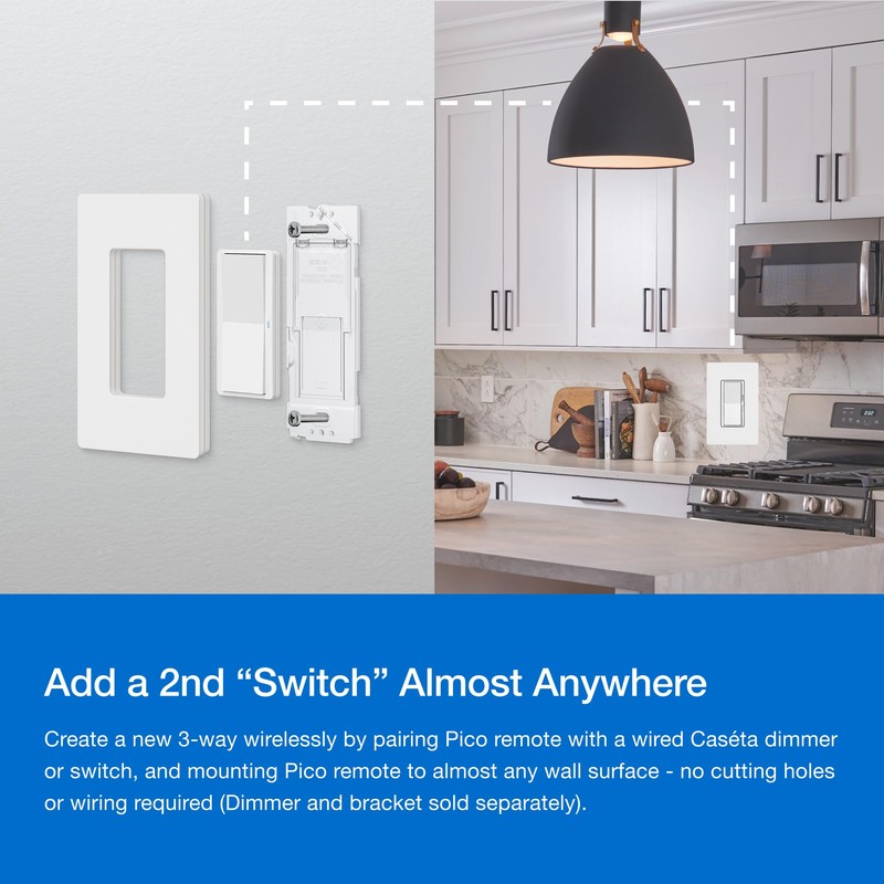 Lutron Pico Paddle Remote for On/Off Control of Caseta Smart