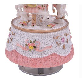 Laxury 3-horse Carousel Music Box Mp333,Tune is Carrying You from Castle in the Sky