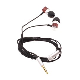 Wired Earphones Hi-Fi Sound Headphones Compatible with Cricket Debut/Debut Smart/Debut S2, Handsfree Mic Headset Wooden Earbuds in-Ear Earpieces Microphone