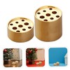 iplusmile 4pcs Decorative Brass Incense Holder Multi Hole Portable Incense