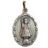 Prague Jesus Medal 925 Sterling Silver, Silver, No Gemstone