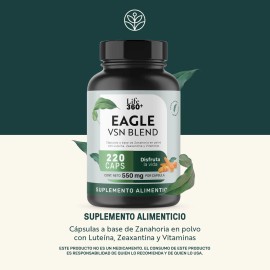 Lutena Capsulas Life360 Eagle Vision Blend 220 Cpsulas de Lutena Zeaxantina Sin sabor Suplemento Alimenticio                                          